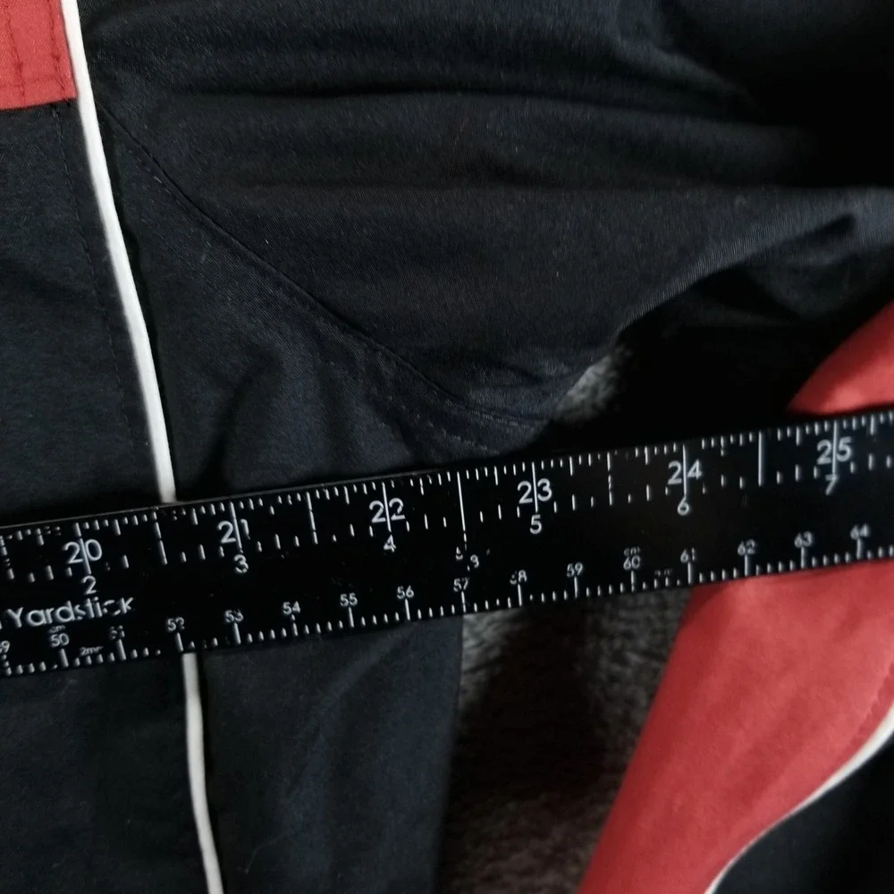 Nike Jacket Mens L Black Red‎ Windbreaker Lined Full Zip Track Athletic Y2K